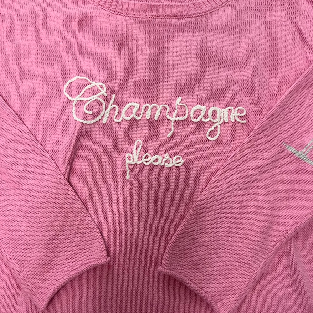 Pink Champagne Please Sweater - Picture 2 of 4